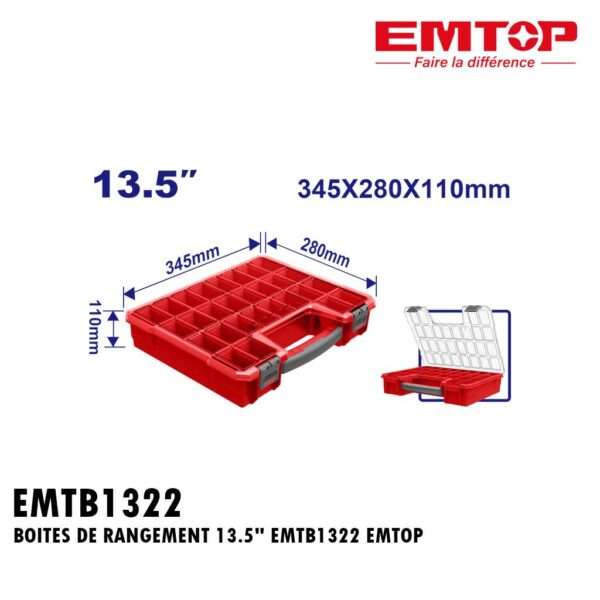 BOITES DE RANGEMENT 13.5" EMTB1322 EMTOP