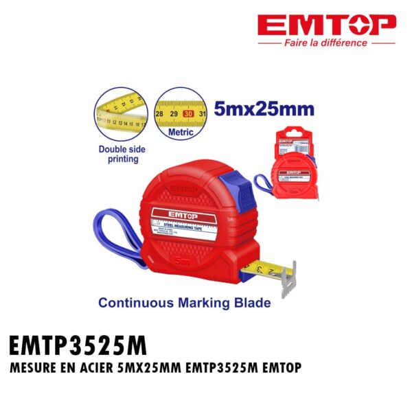 MESURE EN ACIER 5MX25MM EMTP3525M EMTOP