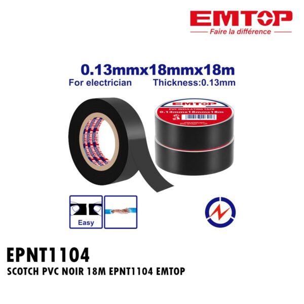 SCOTCH PVC NOIR 18M EPNT1104 EMTOP