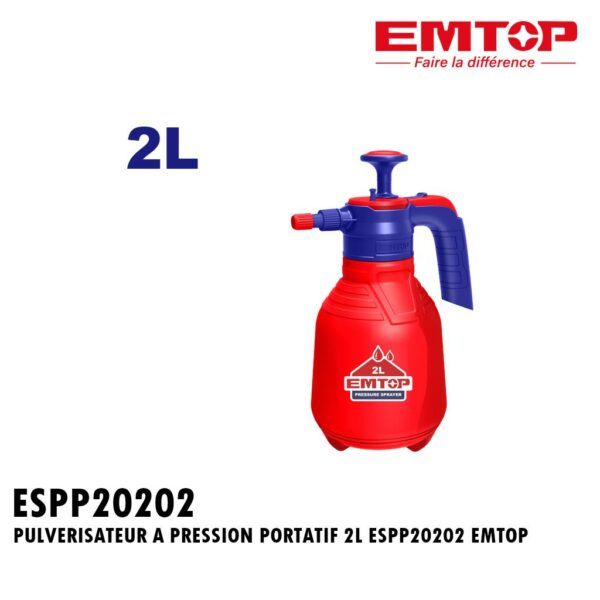 PULVERISATEUR A PRESSION PORTATIF 2L ESPP20202 EMTOP