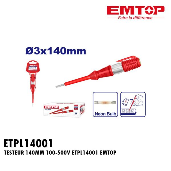 TESTEUR 140MM 100-500V ETPL14001 EMTOP