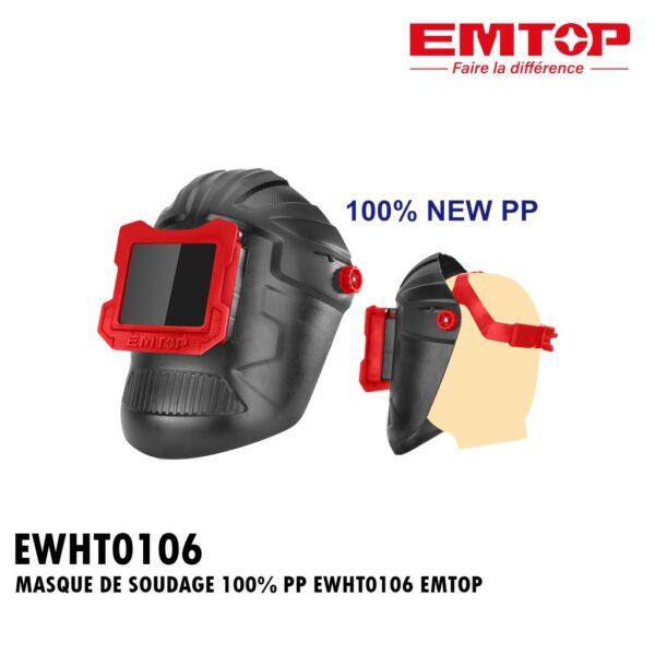 MASQUE DE SOUDAGE 100% PP EWHT0106 EMTOP