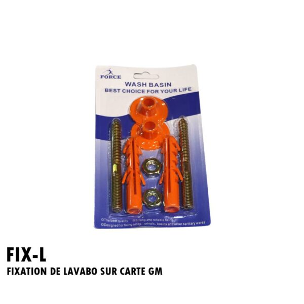 FIXATION DE LAVABO SUR CARTE GM