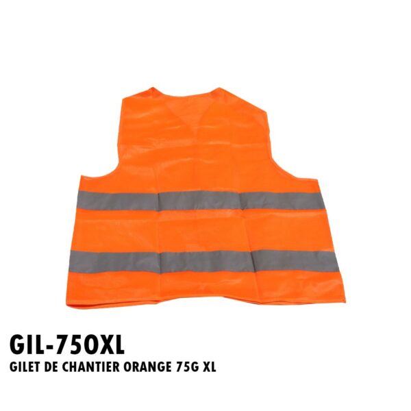 GILET DE CHANTIER ORANGE 75G XL