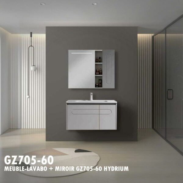 MEUBLE-LAVABO + MIROIR GZ705-60 HYDRIUM