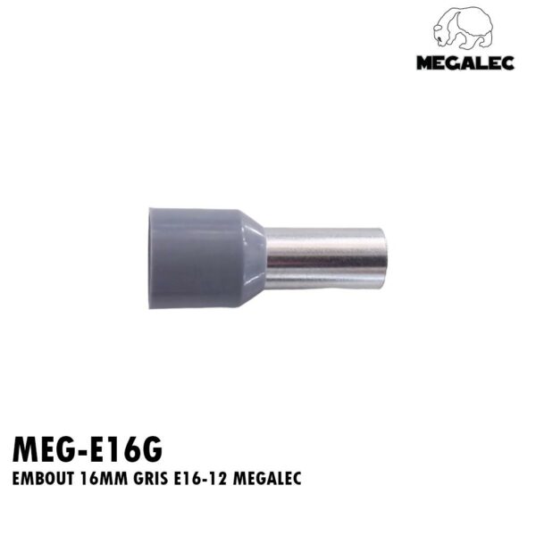 EMBOUT 16MM GRIS E16-12 MEGALEC