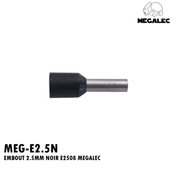 EMBOUT 2.5MM NOIR E2508 MEGALEC
