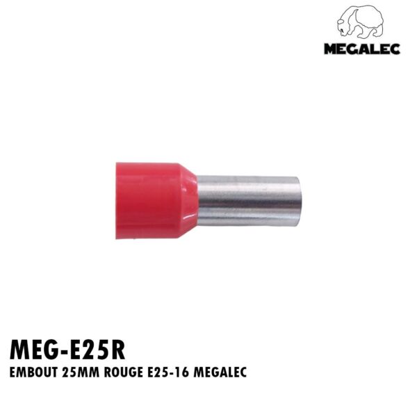 EMBOUT 25MM ROUGE E25-16 MEGALEC