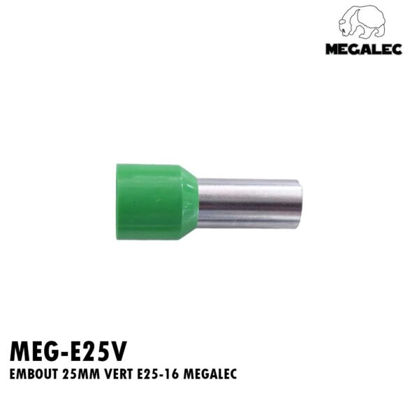 EMBOUT 25MM VERT E25-16 MEGALEC