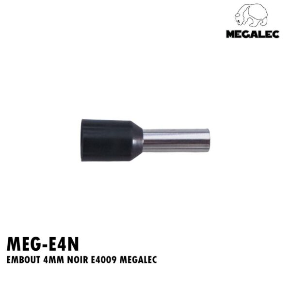 EMBOUT 4MM NOIR E4009 MEGALEC