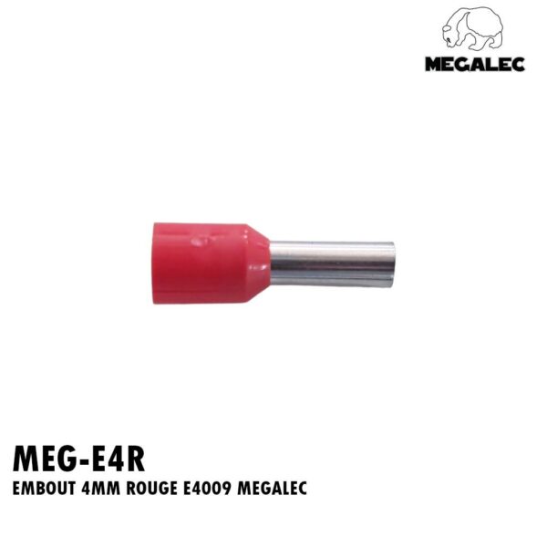 EMBOUT 4MM ROUGE E4009 MEGALEC
