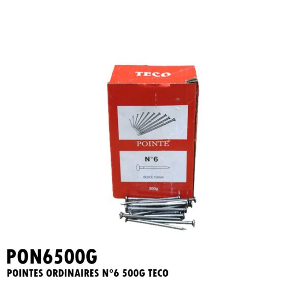 POINTES ORDINAIRES N°6 500G TECO