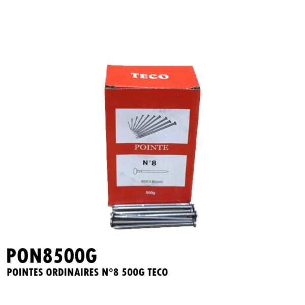POINTES ORDINAIRES N°8 500G TECO