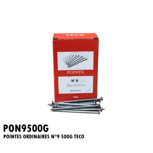 POINTES ORDINAIRES N°9 500G TECO
