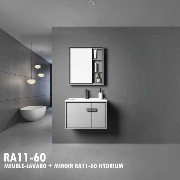MEUBLE-LAVABO + MIROIR RA11-60 HYDRIUM