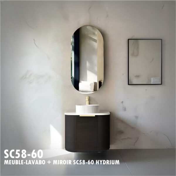 MEUBLE-LAVABO + MIROIR SC58-60 HYDRIUM